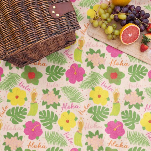 Tropische Hawaiian Hula Dancer Gezellige Kunst Fleece Deken