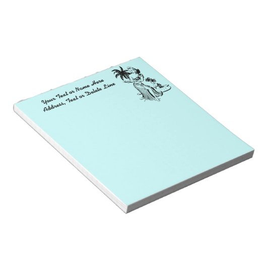  Tropische Hawaiian Hula Dancer Persoonlijk Notitieblok (Schuin)