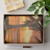Tropische Hawaiian Island Beach Sunset Tissuepapier (Geschenk)
