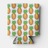 Tropische Hawaiian Island Pineapple Beach Print Blikjeskoeler (Voorkant)