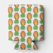 Tropische Hawaiian Island Pineapple Beach Print Blikjeskoeler (Achterkant)