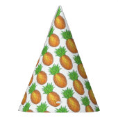 Tropische Hawaiian Island Pineapple Beach Print Feesthoedjes (Links)