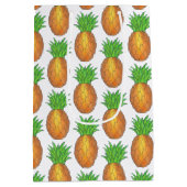 Tropische Hawaiian Island Pineapple Beach Print Medium Cadeauzakje (Achterkant)