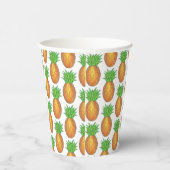 Tropische Hawaiian Island Pineapple Beach Print Papieren Bekers (Rechts)