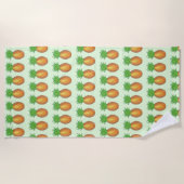 Tropische Hawaiian Island Pineapple Fruit Print Strandlaken (Voorkant)