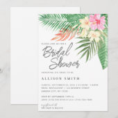 Tropische Hawaiian Luau Bridal Shower Invitation Kaart (Voorkant / Achterkant)