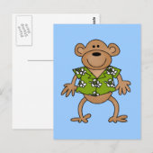 Tropische Hawaiian Monkey Tshirts en cadeaus Briefkaart (Voorkant / Achterkant)