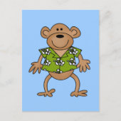 Tropische Hawaiian Monkey Tshirts en cadeaus Briefkaart (Voorkant)