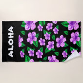 Tropische Hawaiian Style Floral Aloha Message Strandlaken (Voorkant)