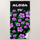 Tropische Hawaiian Style Floral Aloha Message Strandlaken (Voorkant)