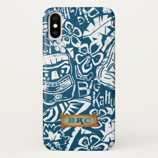Tropische  Hawaiian Tiki Surfer Case-Mate iPhone Case (Achterkant)