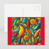 tropische heldere vogel briefkaart (Voorkant / Achterkant)