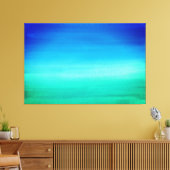 Tropische heldere Waterverf Ocean Blue Green Canvas Afdruk (Insitu (Woonkamer))