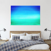 Tropische heldere Waterverf Ocean Blue Green Canvas Afdruk (Insitu (Slaapkamer))