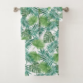 Tropische Heldergroene Palm Bladeren Badhanddoek S Bad Handdoek (Insitu)