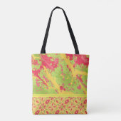 Tropische helderverfplaat tote bag (Achterkant)