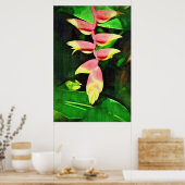 Tropische Heliconia - Lobster Claw Poster (Keuken)
