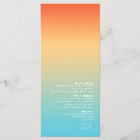 Tropische hemel ID741 van de troep van de troep va Menu (Voorkant)