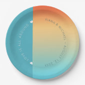 Tropische hemel ID741 van de troep van de troep va Papieren Bordje (Voorkant)