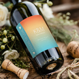 Tropische hemel ID741 Wijn Etiket