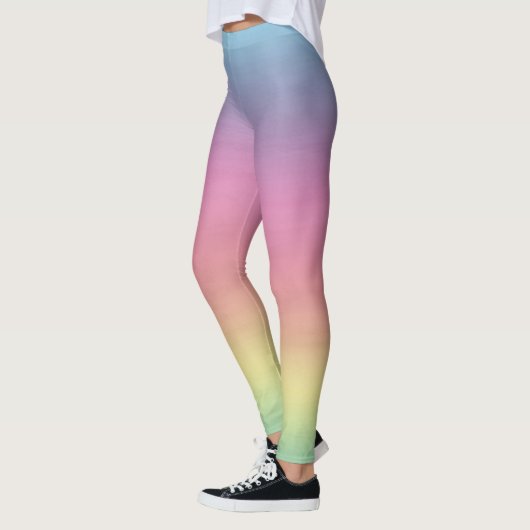 Tropische hemel | Kleurrijke regenbooggradiënt Leggings (Links)