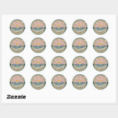 Tropische Hemelse Kust Ronde Sticker (Vel)
