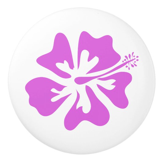 Tropische hengelbloemdeur en trekknop keramische knop (Voorkant)