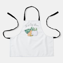Tropische Herfst Fox, Monstera en pomkin Apron Schort