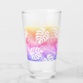 Tropische herfst, zomerbladpatronen glas (Achterkant)