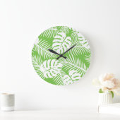 Tropische herfst, zomerbladpatronen grote klok (Huis)