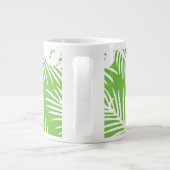 Tropische herfst, zomerbladpatronen grote koffiekop (Achterkant)