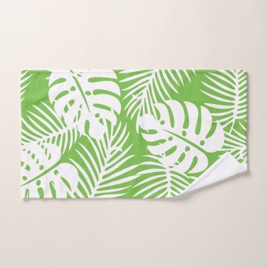 Tropische herfst, zomerbladpatronen handdoek (Handdoek)