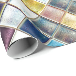 Tropische herinneringen aan mozaïekschilderij cadeaupapier