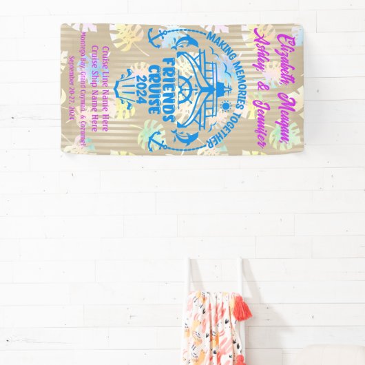 Tropische herinneringen maken samen Vriendcruise Spandoek (Insitu)