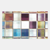 Tropische herinneringen Mozaïekkunst Tegel Rechthoekige Sticker (Voorkant)