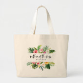 Tropische het manuscriptmoeder van de waterverf va grote tote bag (Voorkant)