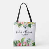 Tropische het manuscriptmoeder van de waterverf va tote bag (Achterkant)