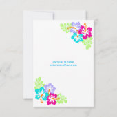 Tropische Hibiscus - 3x5 Bewaar de datum Save The Date (Achterkant)