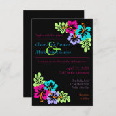 Tropische Hibiscus - 3x5 bruiloft uitnodiging (Voorkant / Achterkant)