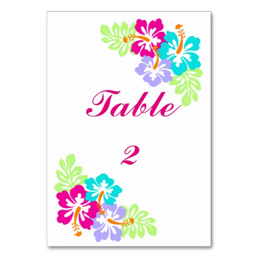 Tropische Hibiscus - 3x5 tafel Kaart (Voorkant)