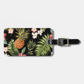 Tropische Hibiscus Ananas Bagage Label (Voorkant horizontaal)