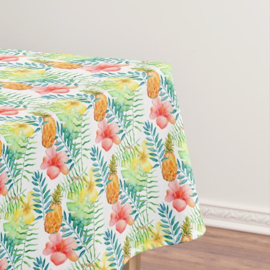 Tropische Hibiscus ananas Bloemen Tafelkleed (Voorbeeld)