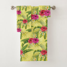 Tropische Hibiscus  Bad Handdoek