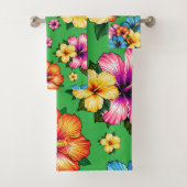 Tropische Hibiscus Bad Handdoek (Insitu)