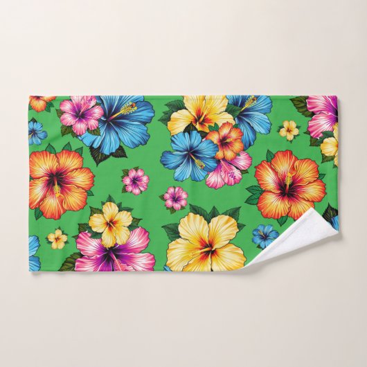 Tropische Hibiscus Bad Handdoek (Handdoek)