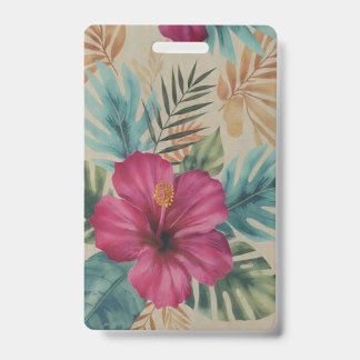 Tropische Hibiscus Badge