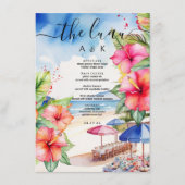 Tropische Hibiscus Beach Bestemming Flat Menu (Voorkant)