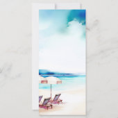 Tropische Hibiscus Beach Bestemming Menu (Achterkant)