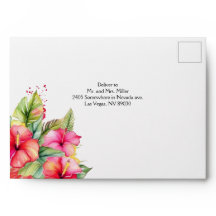 Tropische Hibiscus Beach Destination Envelope