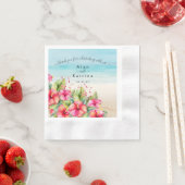 Tropische Hibiscus Beach Destination Paper Bord Servet (Insitu)